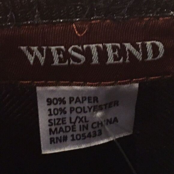 NEW USA Flag Stars Cowboy Hat by Westend Paper/Polyester Size L/XL - Picture 6 of 7